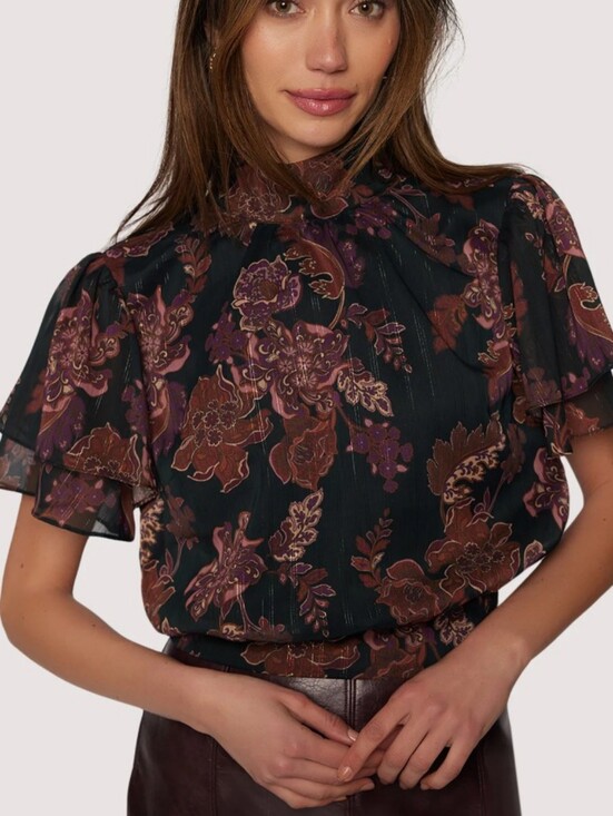 Lost + Wander Tops - Lost + Wonder Jannette Flutter Sleeve Blouse - M